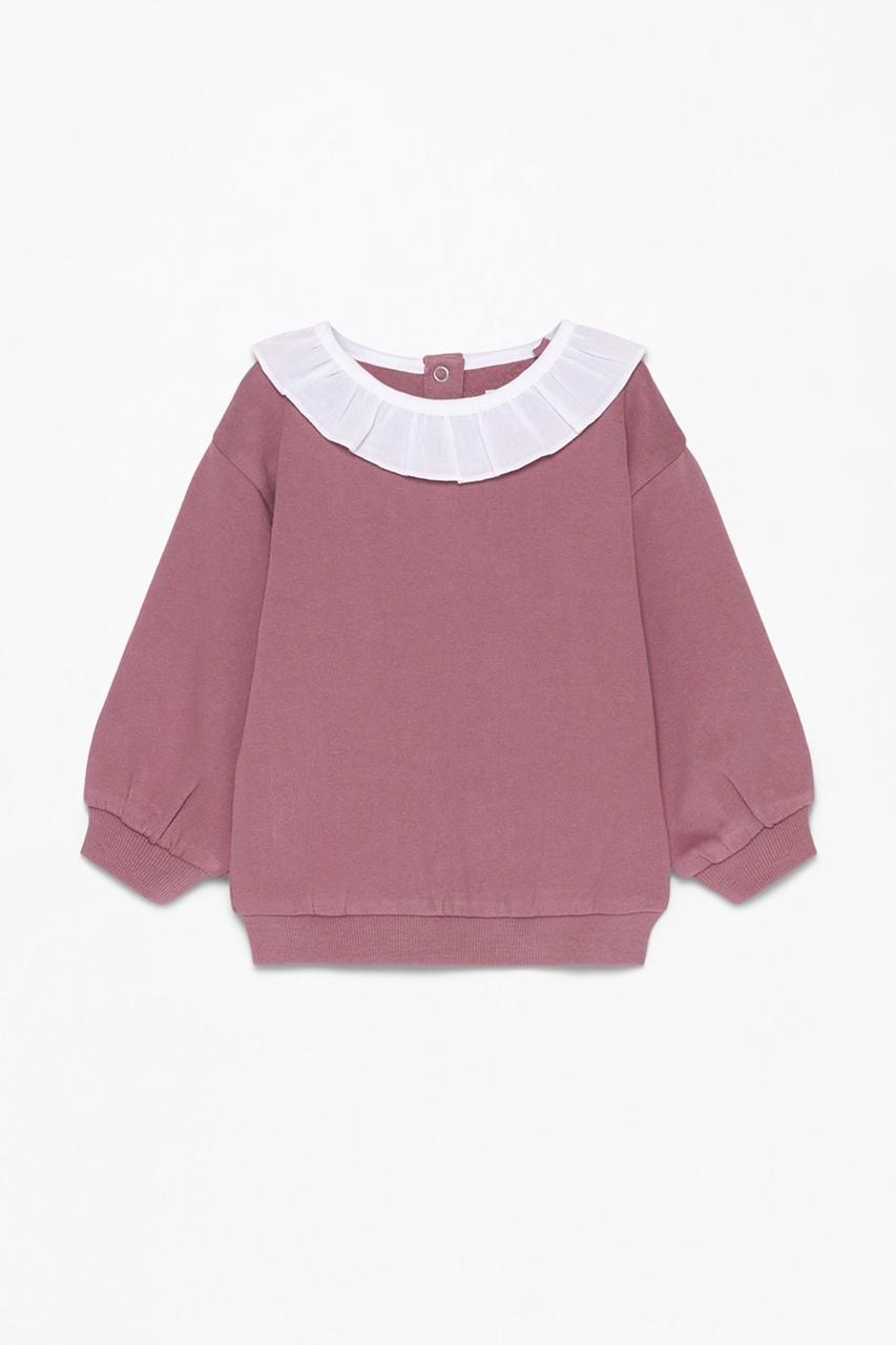 Ensemble tenue Lefties Sweat molletonné gratté col en popeline et leggings côtelés 3-6 mois 68cm