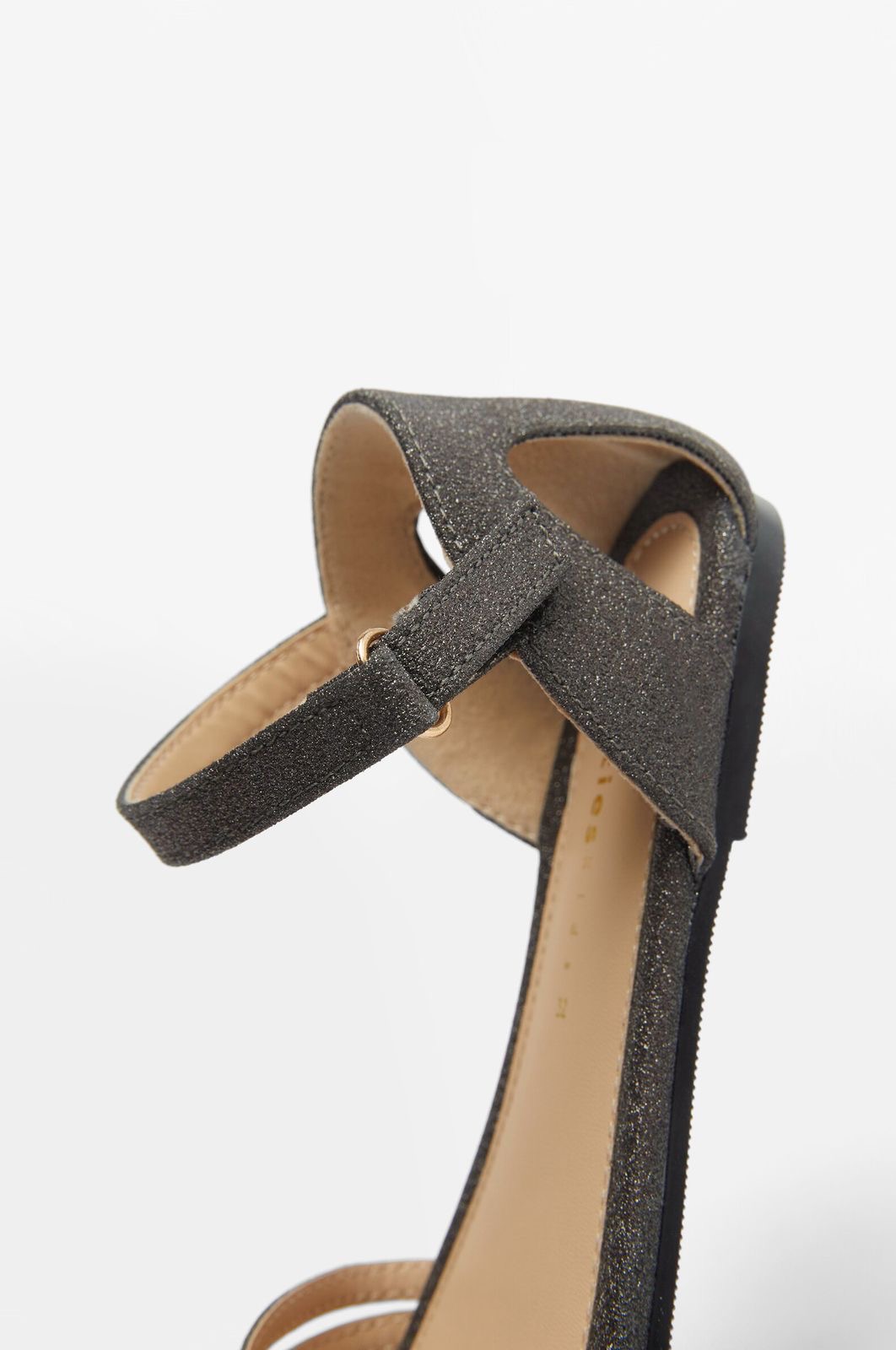 Sandales Lefties à cage noir brillant pointure 35