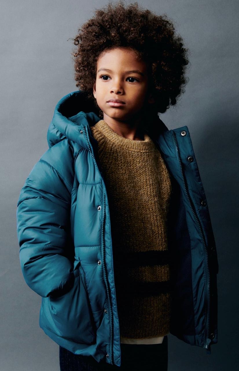 MANTEAU ZARA REMBOURRÉ IMPERMÉABLE À CAPUCHE 12-18 mois