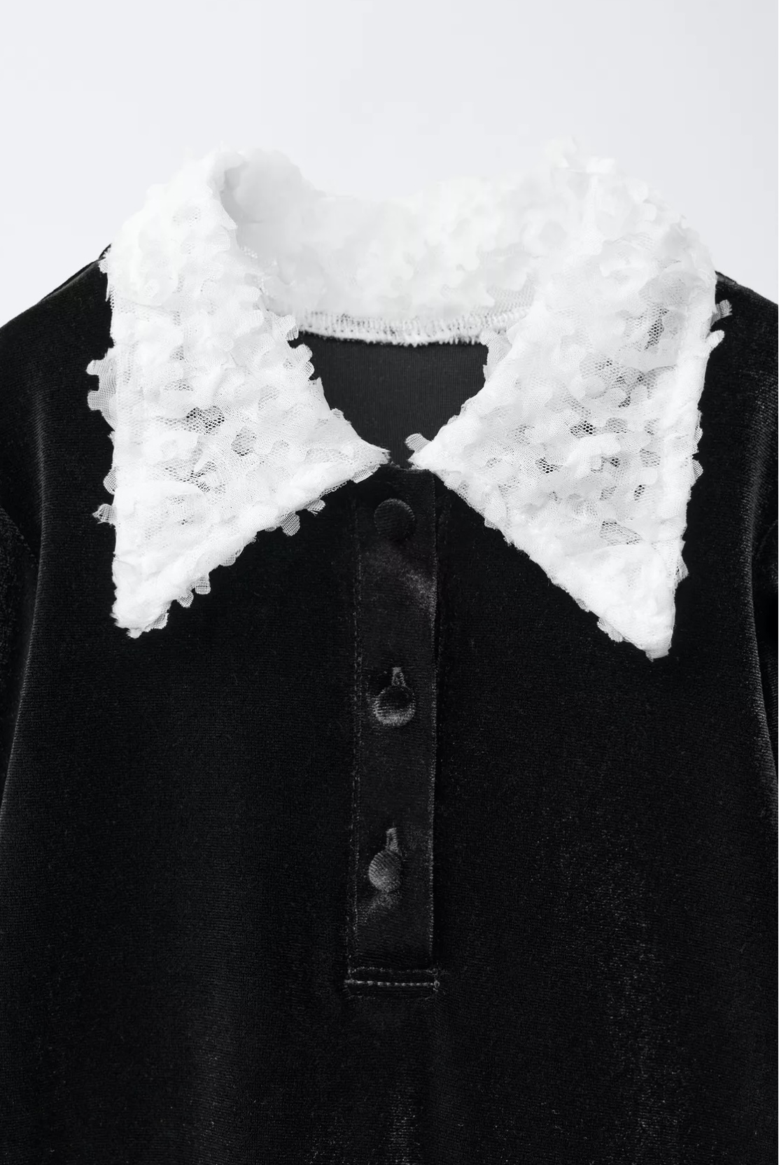 Robe ZARA en velours col à fleurs 5-7 ans 116-120cm