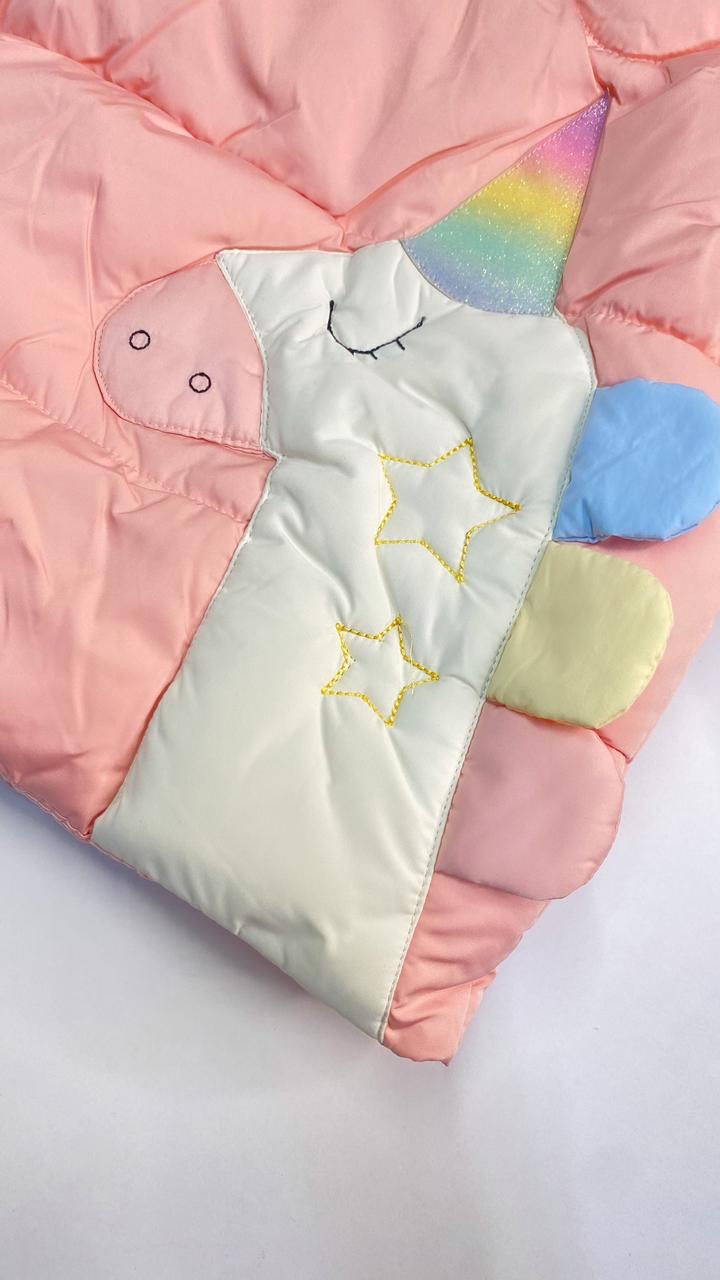 Manteau matelassée HA unicorn licorne à capuche 3-6 mois