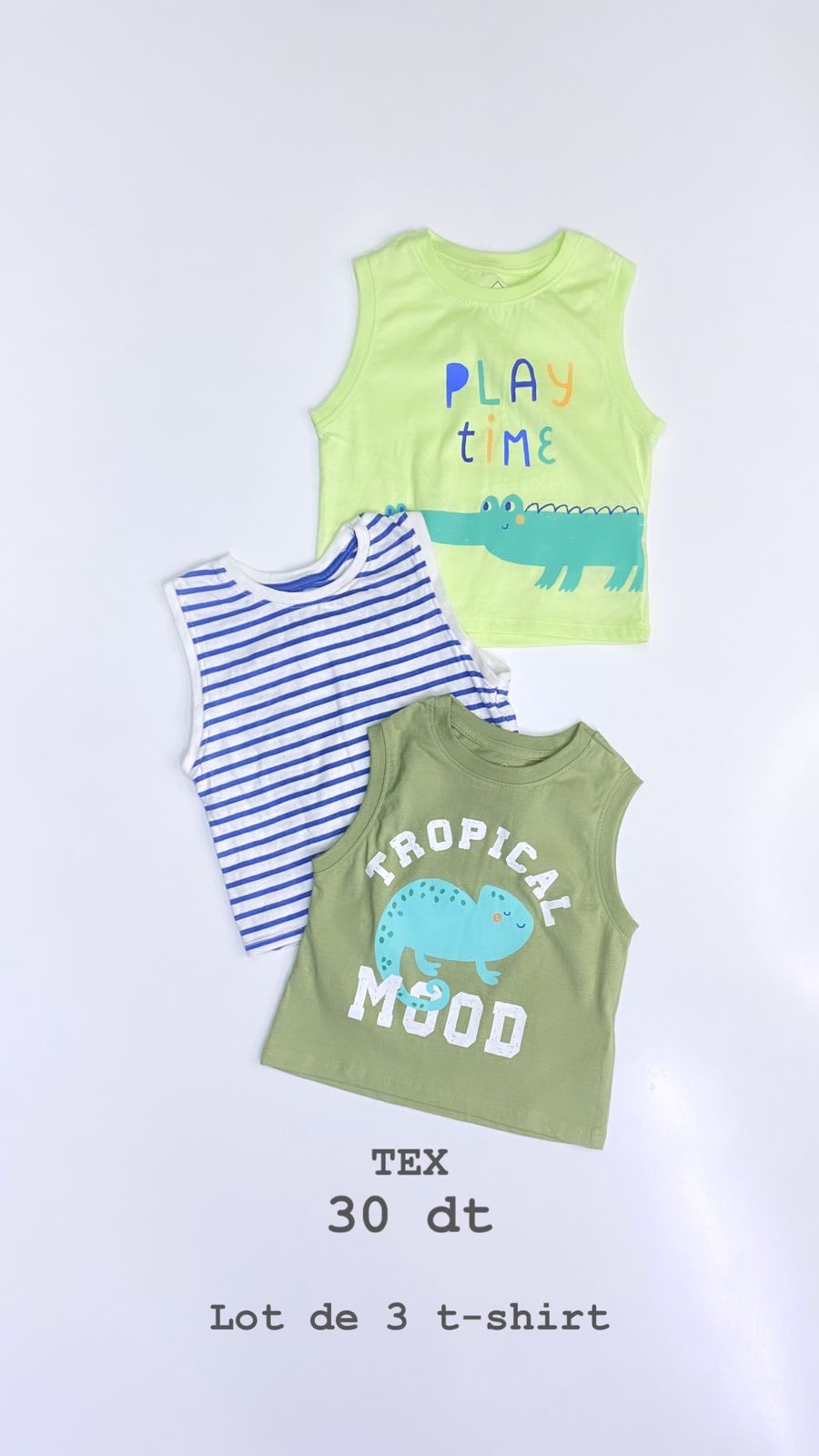 Lot de 3 t-shirts tex 9 mois ref..
