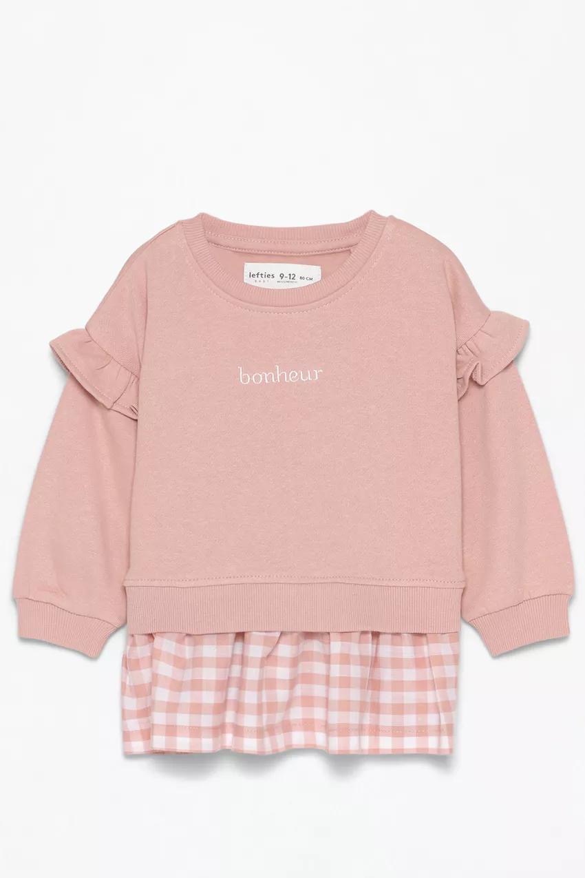 Ensemble tenue Lefties Sweat molletonné gratté ourlet en popeline et leggings côtelés 9-12 mois 80cm