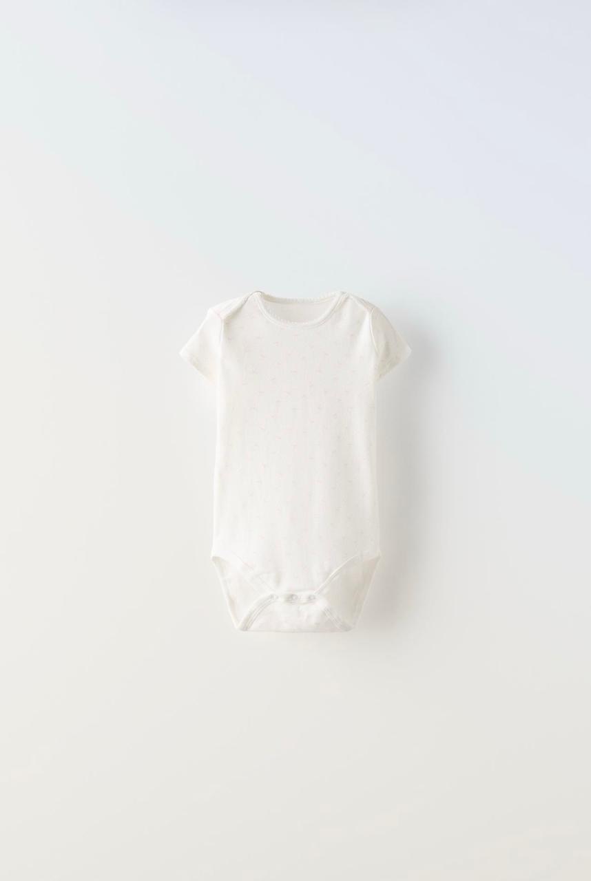 Lot de 5 bodys ZARA à col rond et manches courtes 1-3 mois