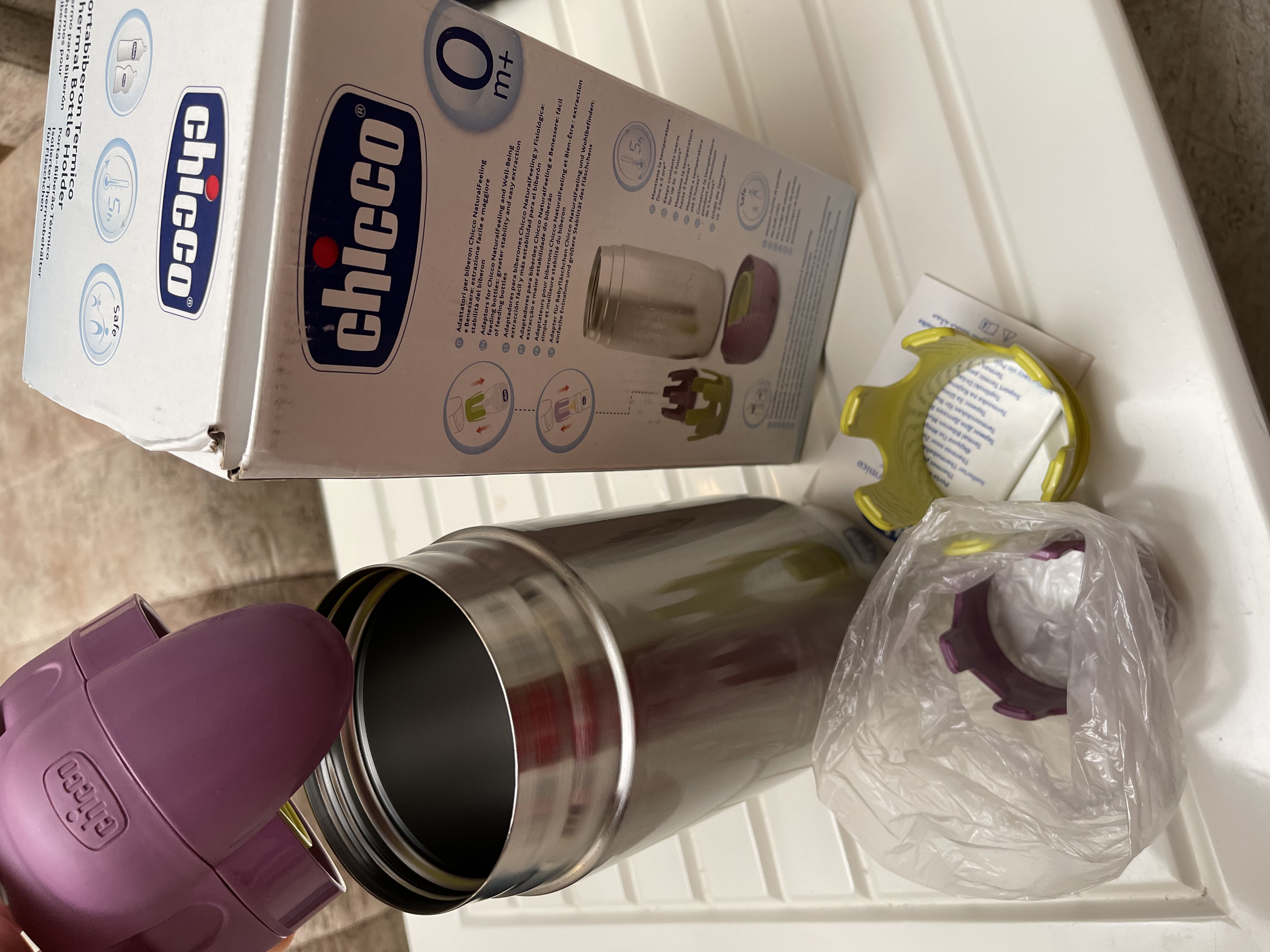 Thermos  Chicco Repas Bouteille Isotherme pour biberon