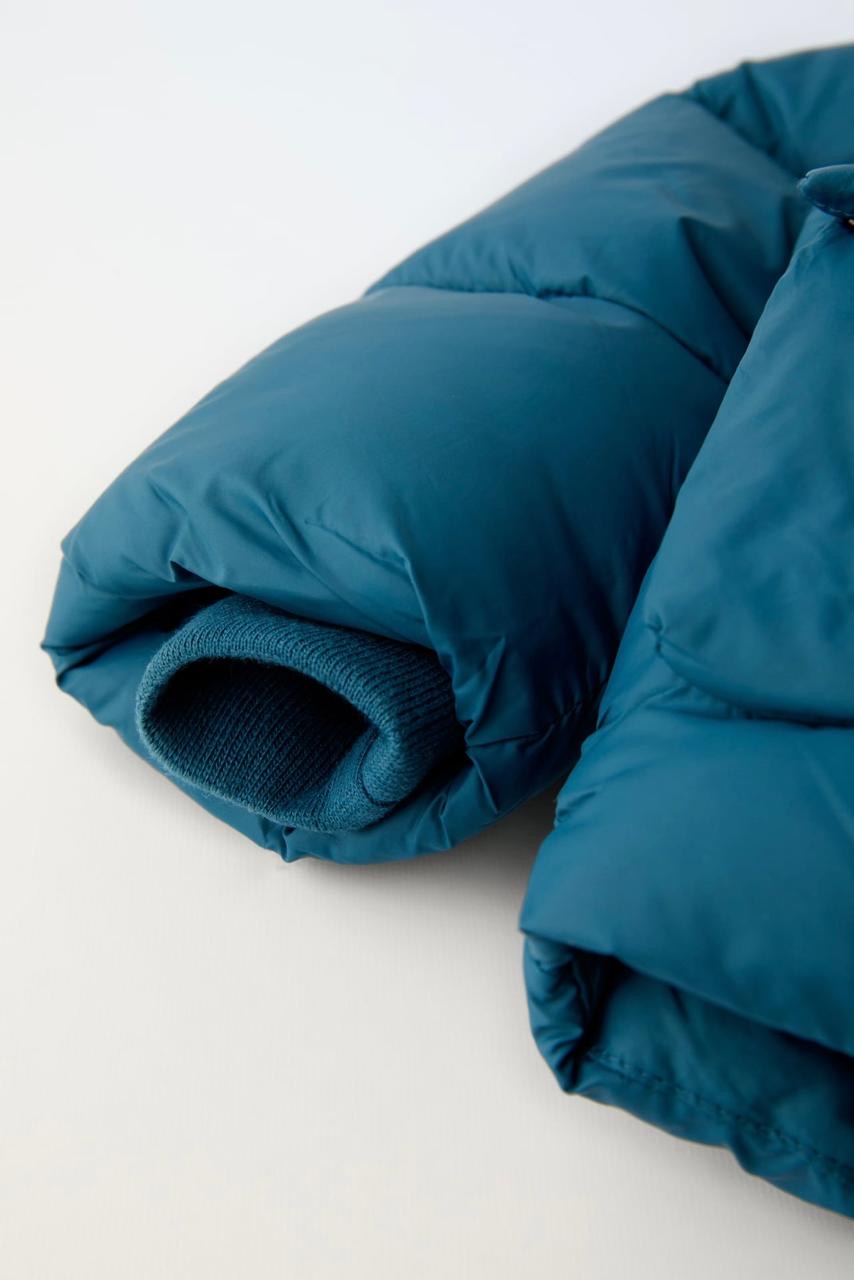 MANTEAU ZARA REMBOURRÉ IMPERMÉABLE À CAPUCHE 12-18 mois