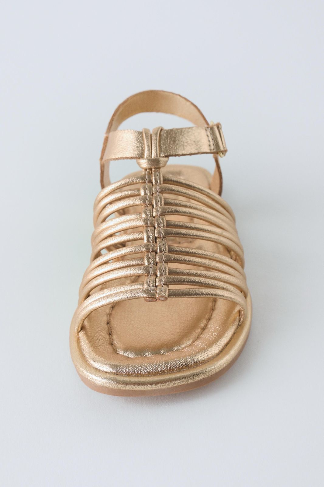 Sandales ZARA à brides en doré pointure 23