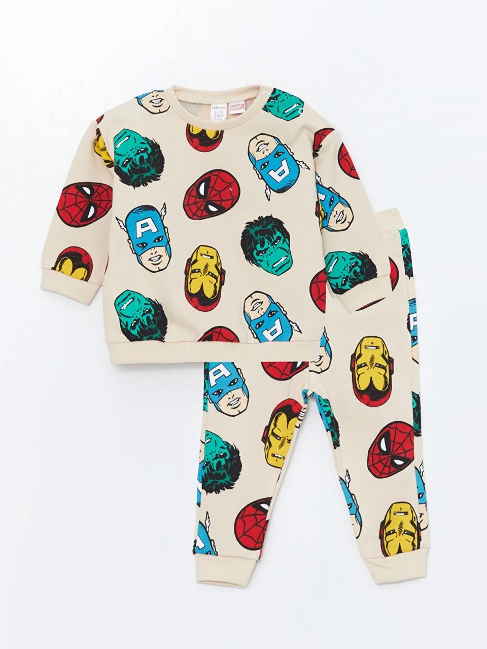 Ensemble tenue Lc Waikiki Marvel Sweat et pantalon jogger molletonné non gratté 3-6 mois