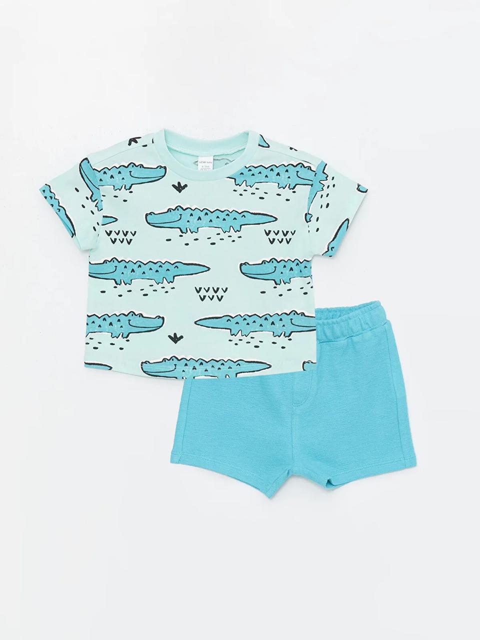 Tenue Lc Waikiki crocodile turquoise 3-6 mois 62-68cm