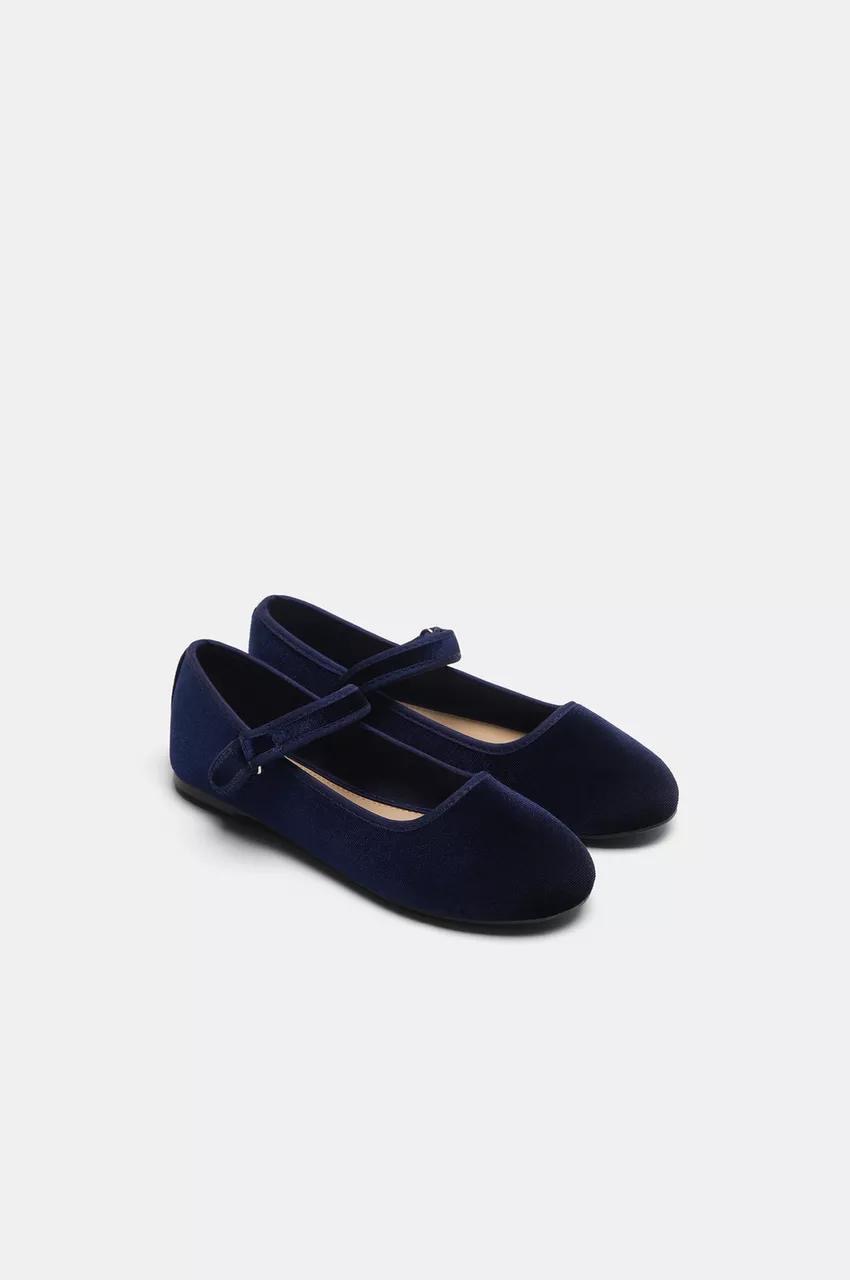 Ballerines Lefties bleu en velours pointure 33