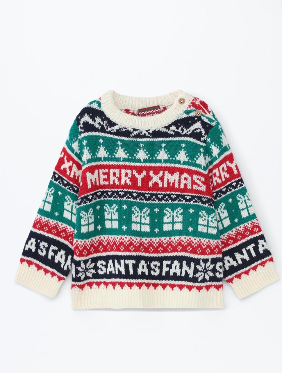 PULL Lefties EN TRICOT NOËL Santa Christmas réveillon 9-10 ans