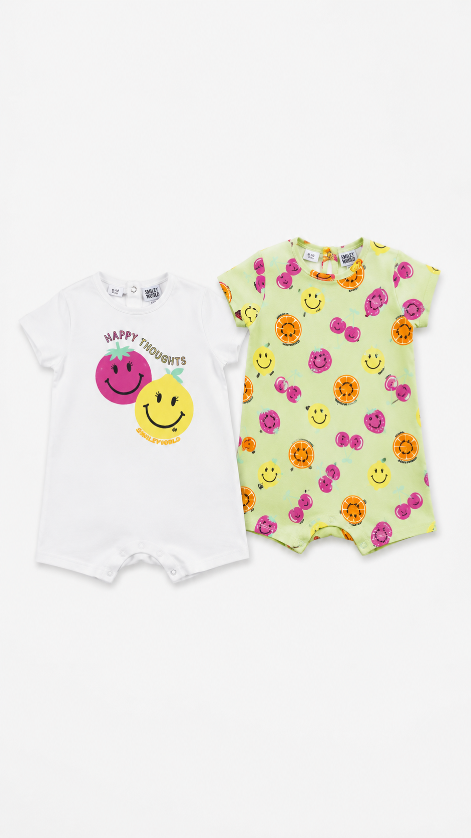 Lot de 2 Barboteuses Lefties Smileys 9-12 mois 80cm