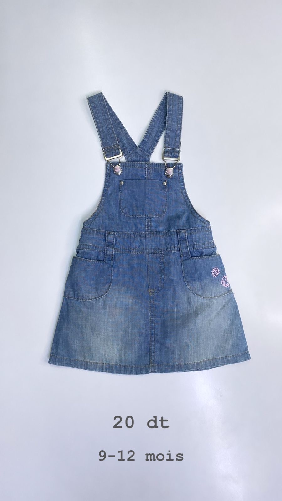 Robe salopette h&m 9-12 mois ref28/63