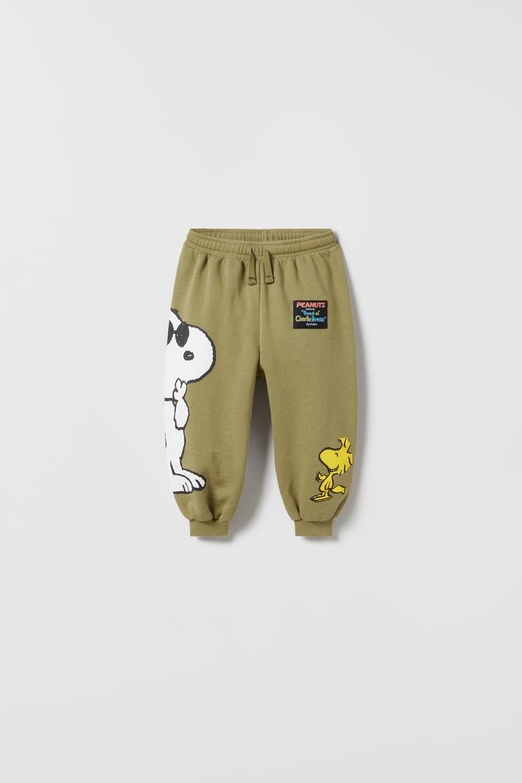 PANTALON ZARA DE JOGGING EN MOLLETON SNOOPY PEANUTS 6-9 mois 74 cm