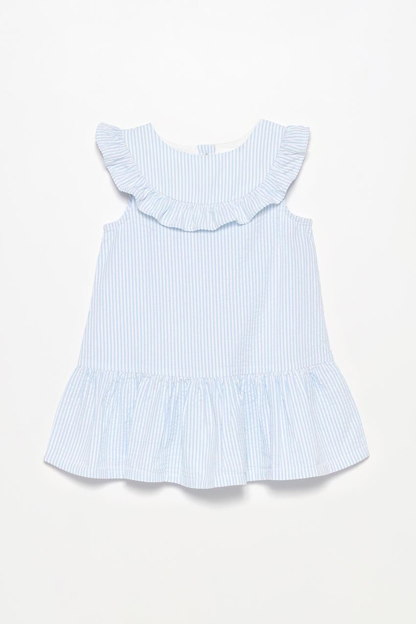 Robe Lefties à carreaux bleu pastel 9-12 mois 80cm