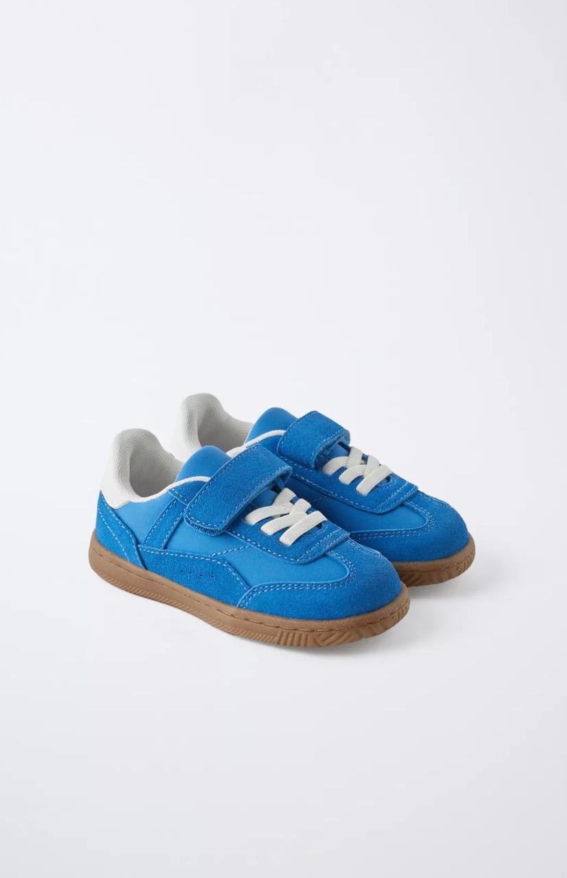 Baskets ZARA tennis rétro en cuir pointure 21