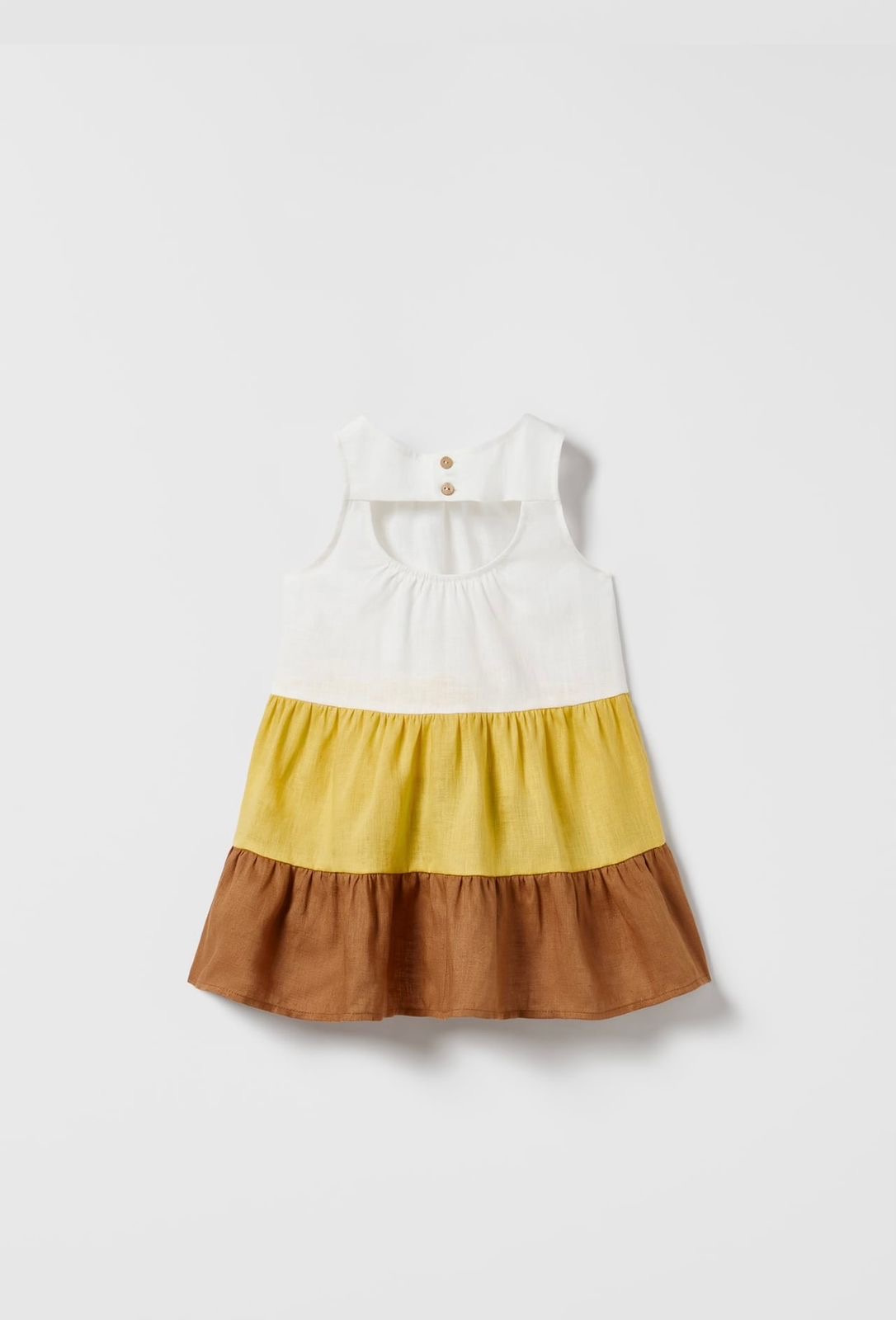 ROBE ZARA À EMPIÈCEMENTS EN LIN 5-6 ans 116cm