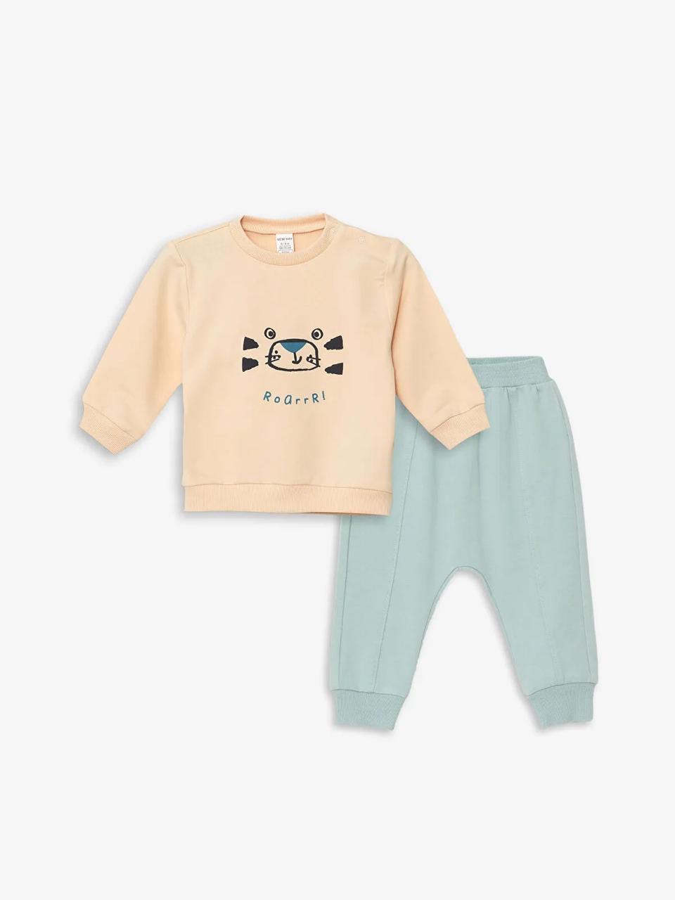 Ensemble tenue Lc Waikiki Roar Sweat et pantalon jogger molletonné non gratté 18-24 mois