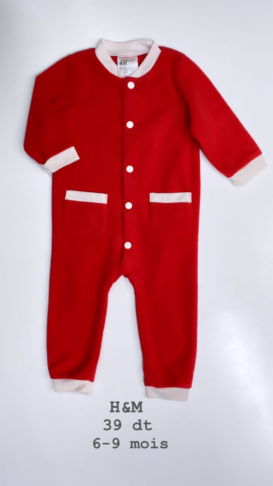 Grenouillère h&m Noël Santa Christmas réveillon 6-9 mois Ref25