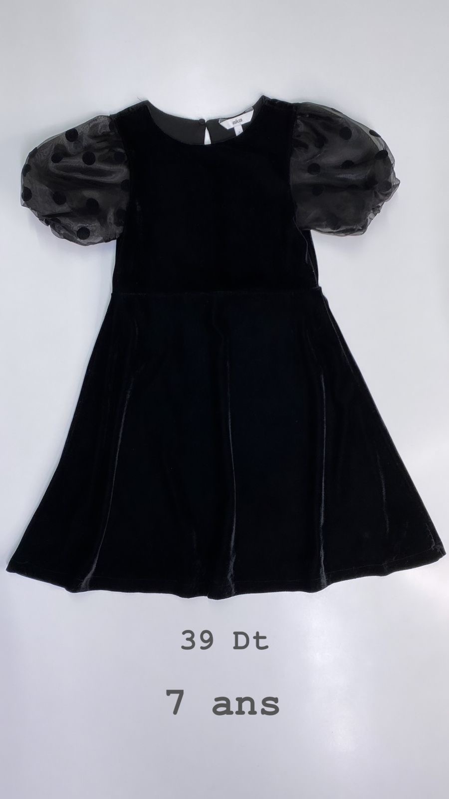 Robe festive en velours 7 ans