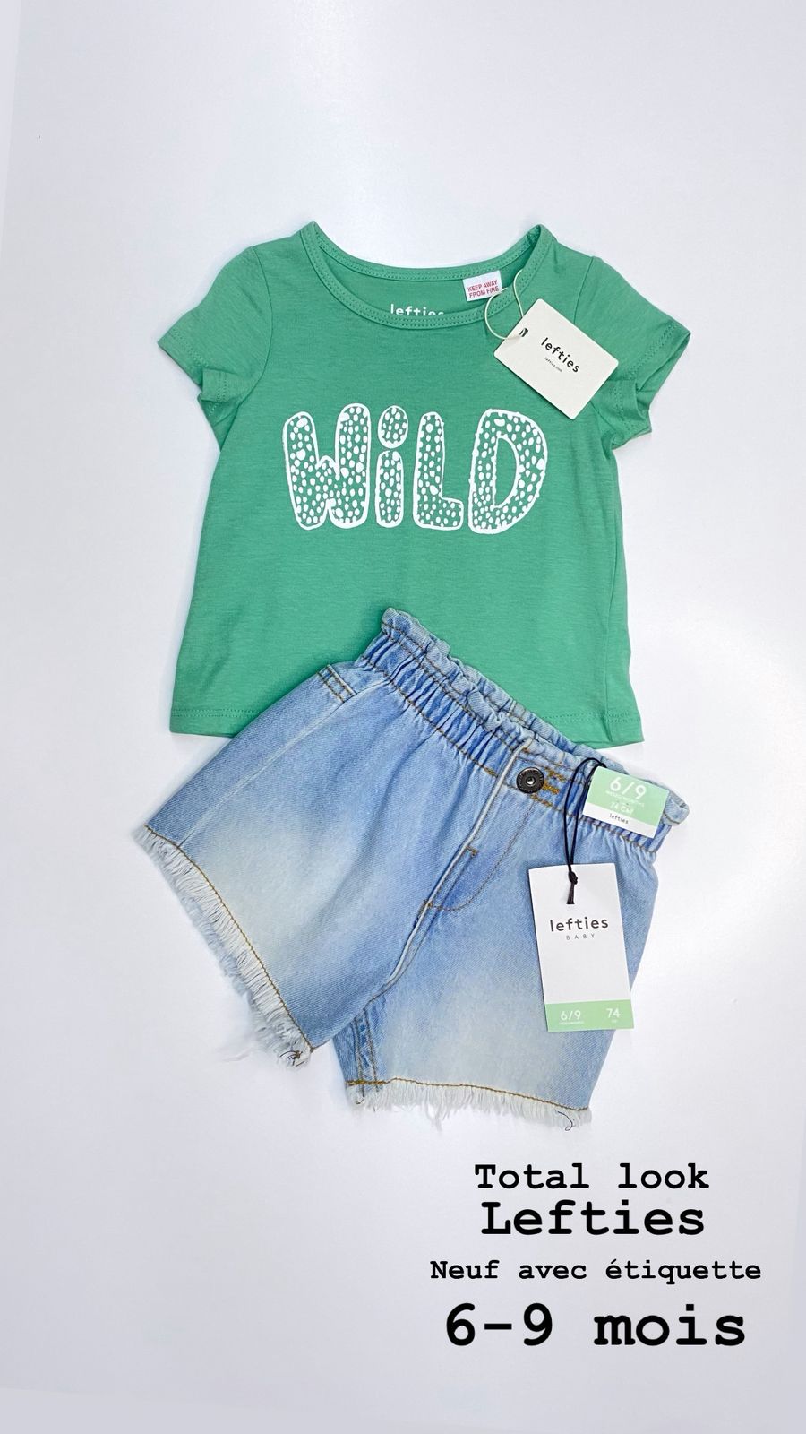 Tenue Aid 6-9 mois total look Lefties
