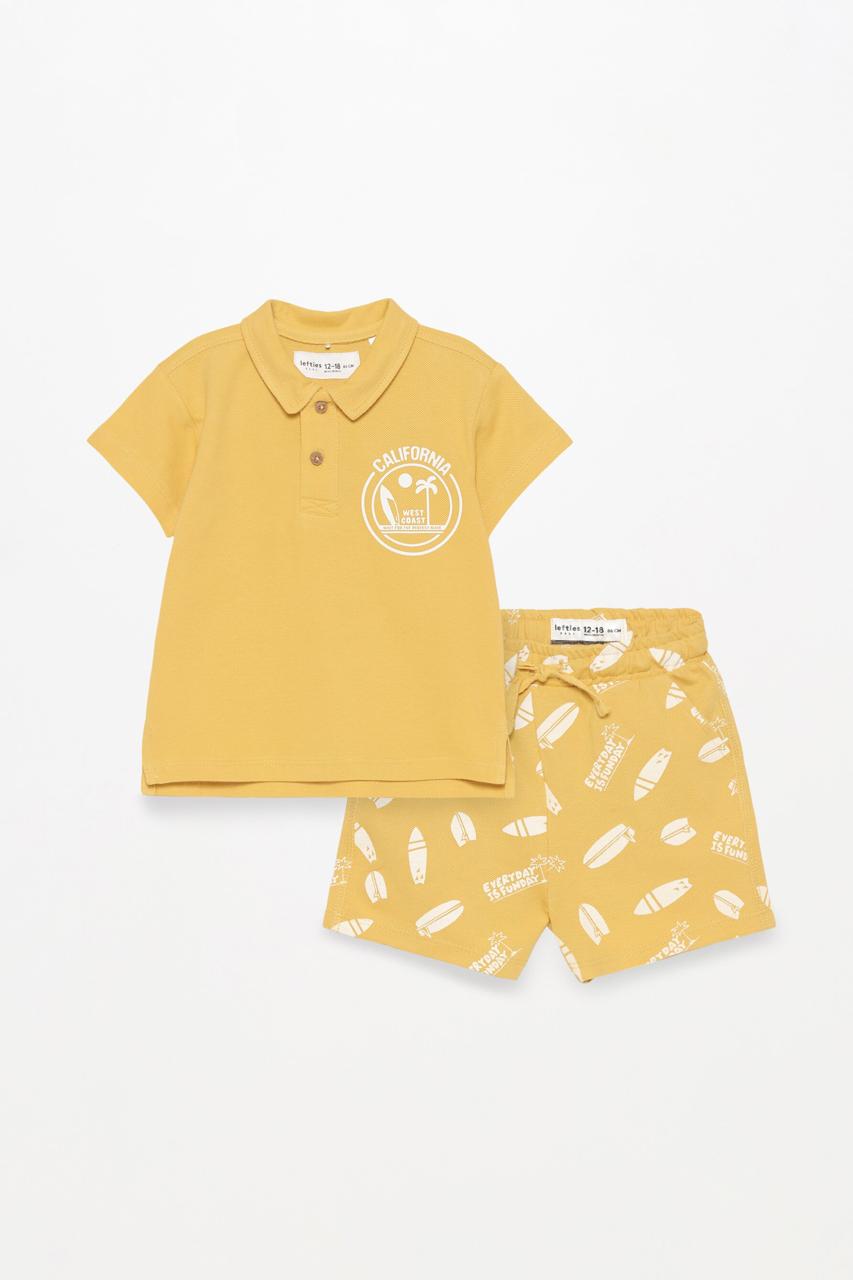 Tenue Lefties Polo imprimé et bermuda 9-12 mois 80cm