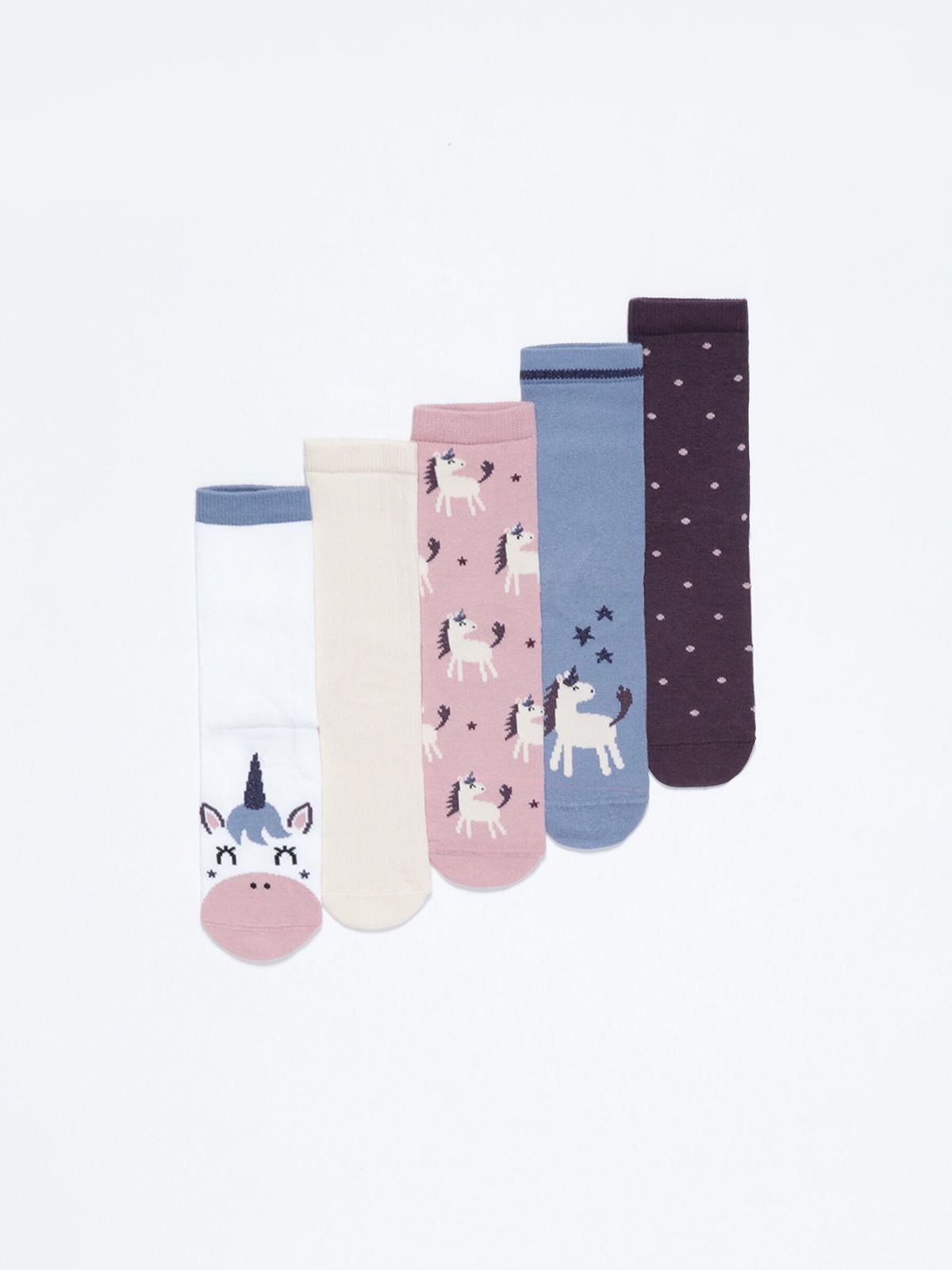 Lot de 5 chaussettes Lefties Licorn unicorn pointure 30-32