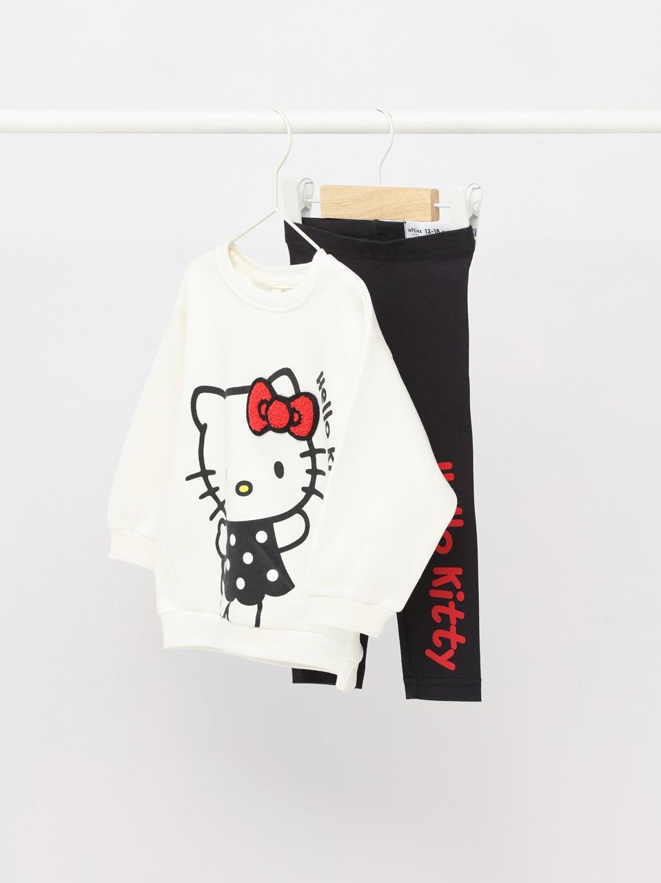 Ensemble tenue Lefties Hello Kitty Sanrio Sweat en molleton gratté et legging 6-9 mois