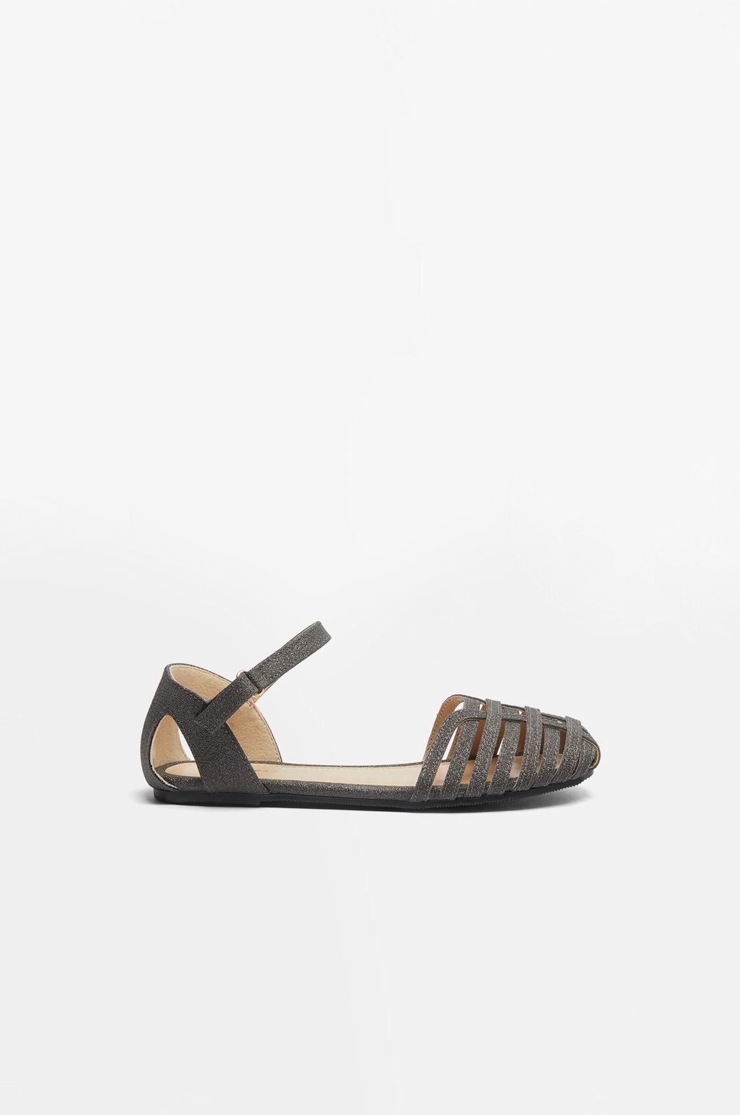 Sandales Lefties à cage noir brillant pointure 34