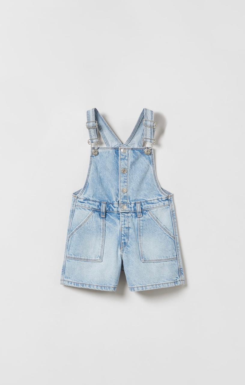 SALOPETTE SHORT ZARA EN JEAN denim 9-12 mois