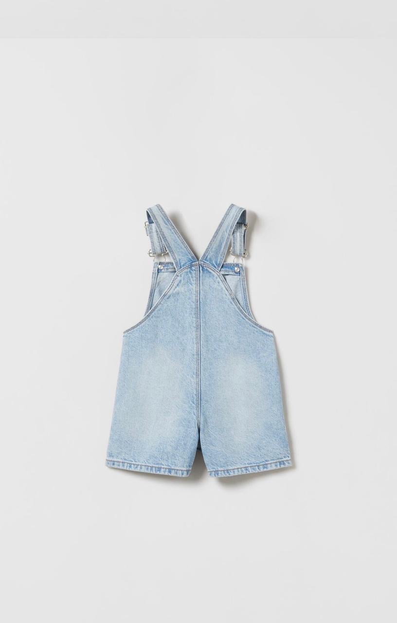 SALOPETTE SHORT ZARA EN JEAN denim 9-12 mois