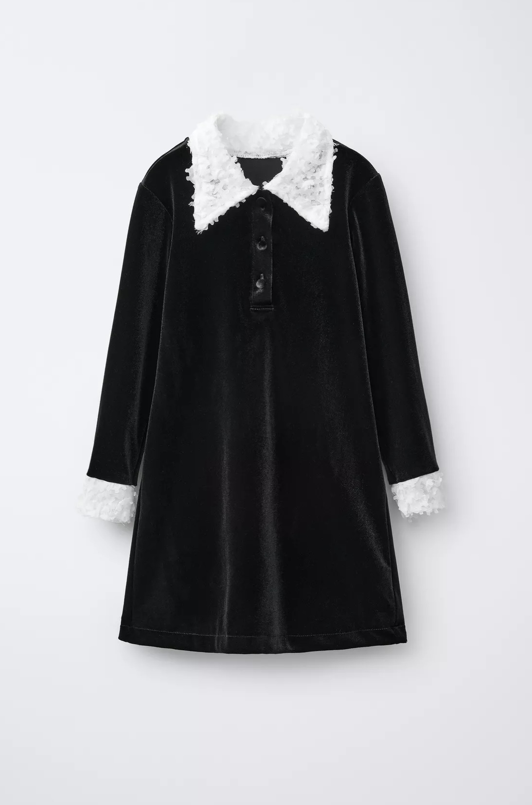 Robe ZARA en velours col à fleurs 5-7 ans 116-120cm