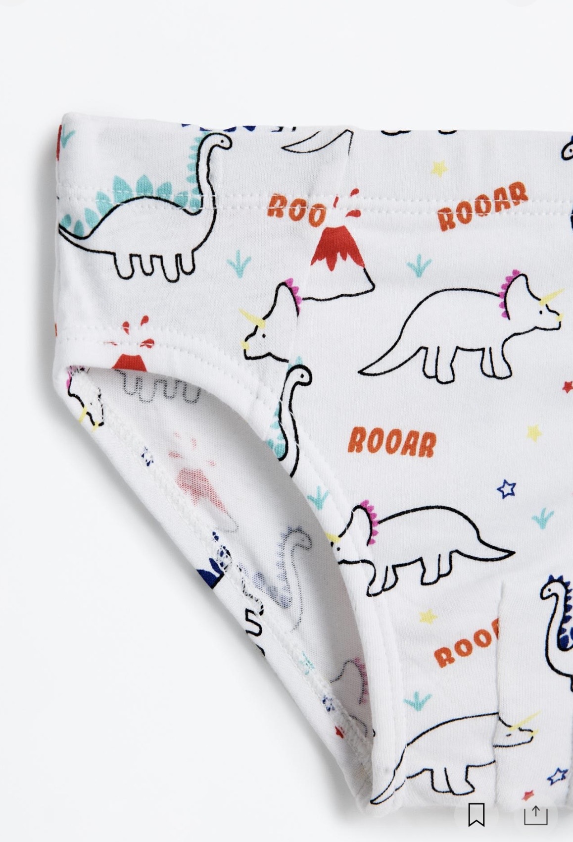 Pack lot Lefties de 7 slips culottes briefs Dinosaure garçon 12-24 mois