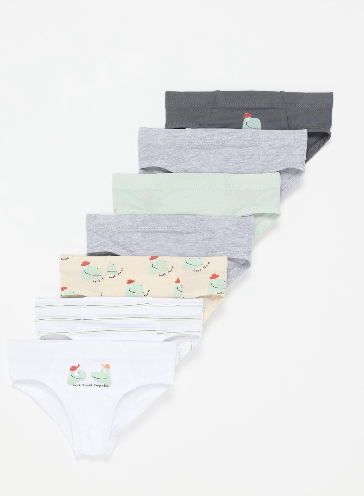 Pack lot Lefties de 7 slips culottes briefs Dinosaure garçon 3-4 ans