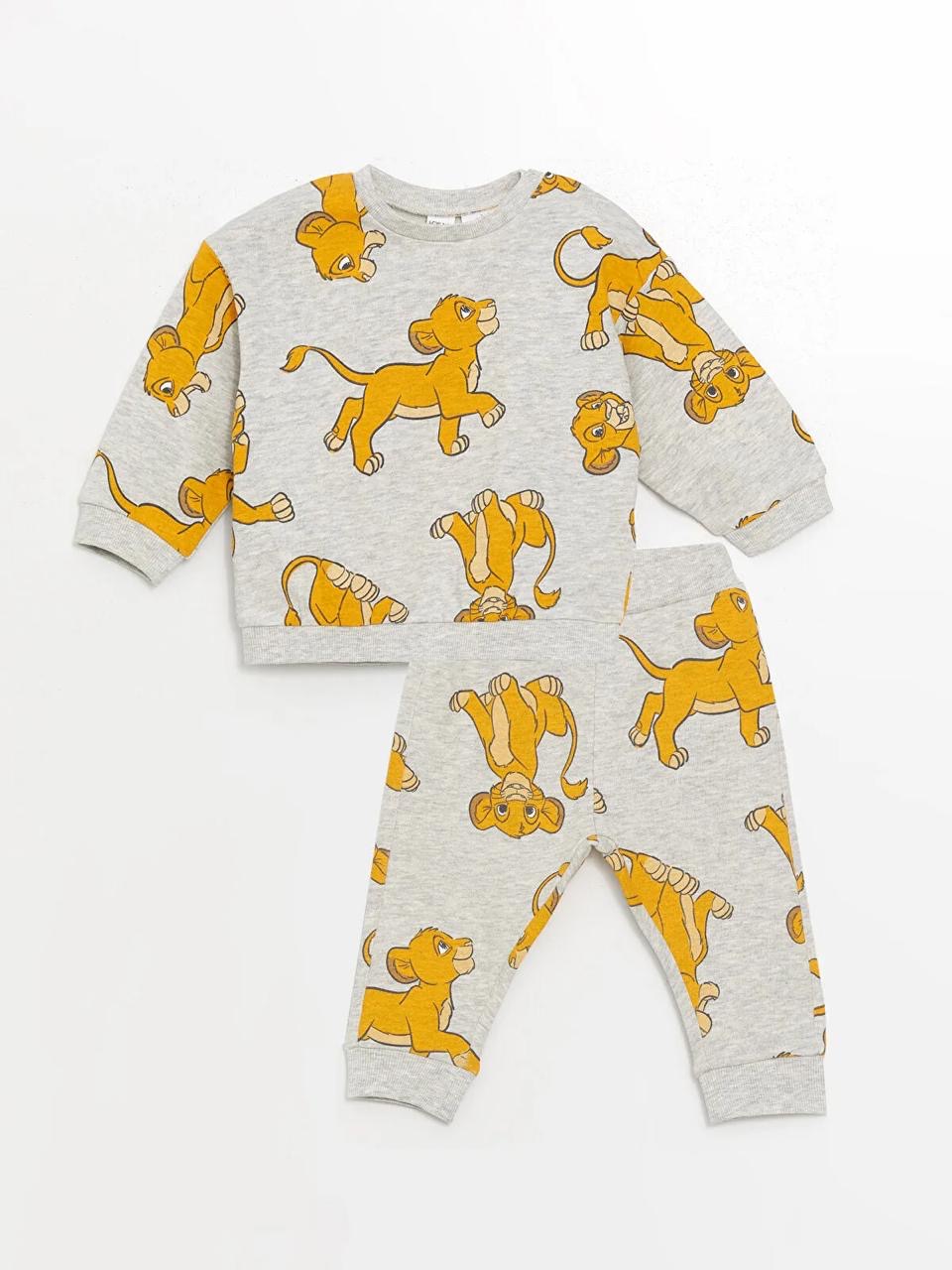 Ensemble tenue Lc Waikiki The Lion King Disney sweat et pantalon jogger molletonné non gratté 6-9 mois