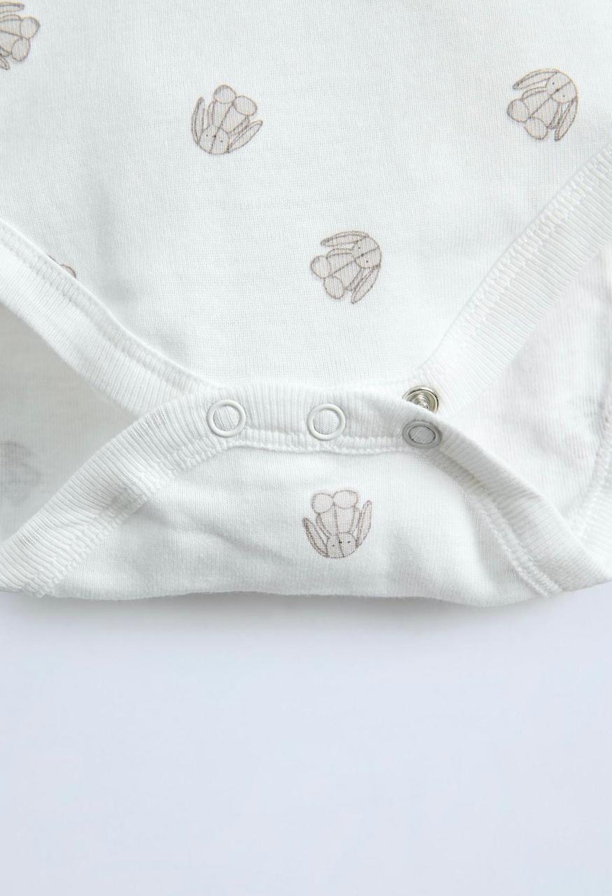 Lot de 5 bodys ZARA à col rond et manches longues 6-9 mois
