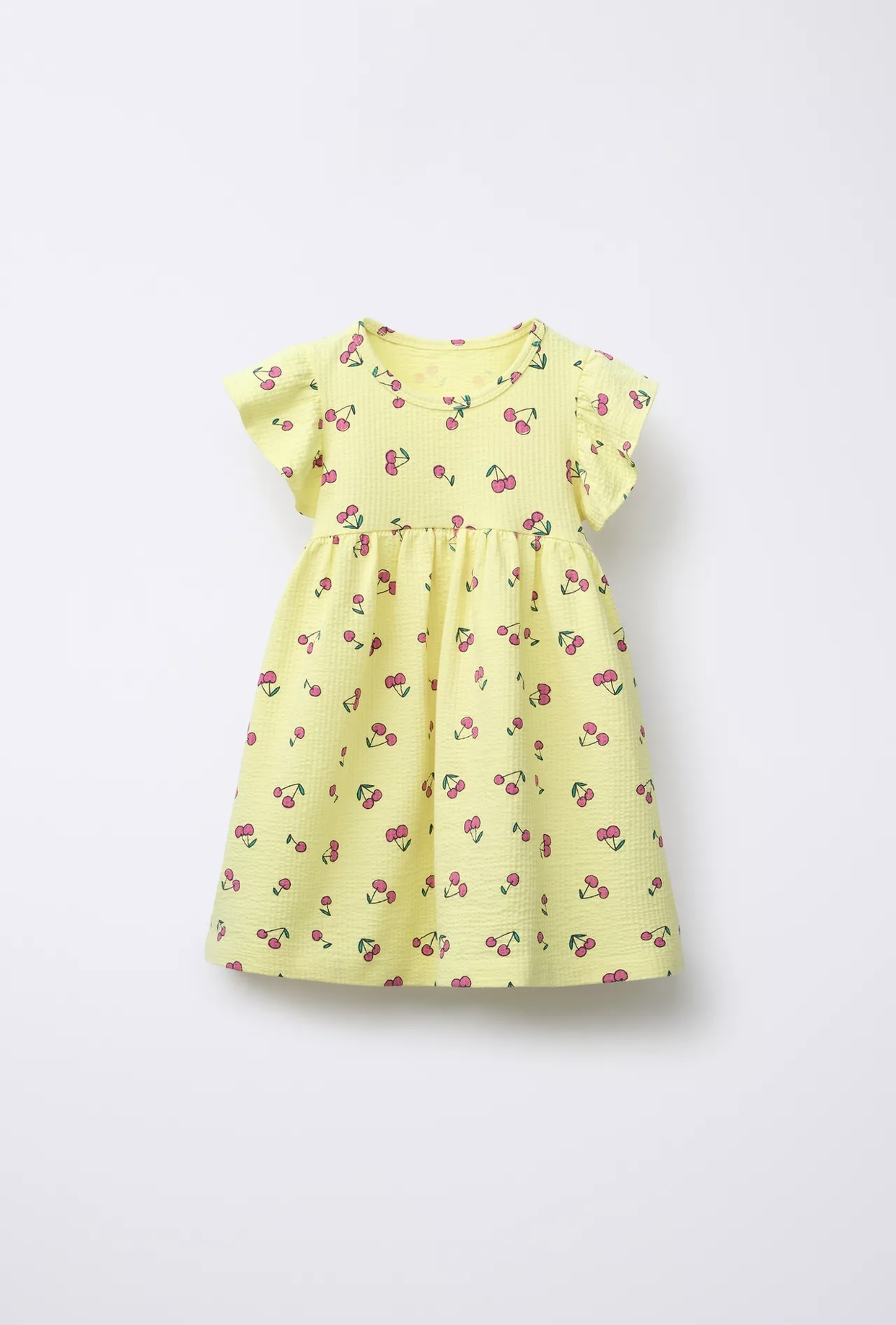 Robe ZARA texturée imprimée cerises 18 mois 86cm
