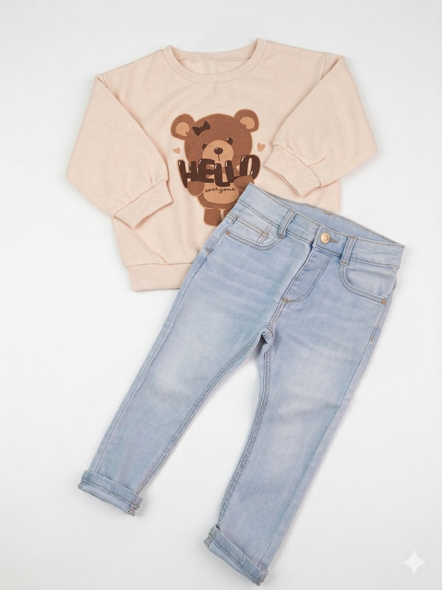 Tenue Aid pull Lc Wakiki 18-24 mois 86-92cm jean ZARA 18-24 mois 92cm