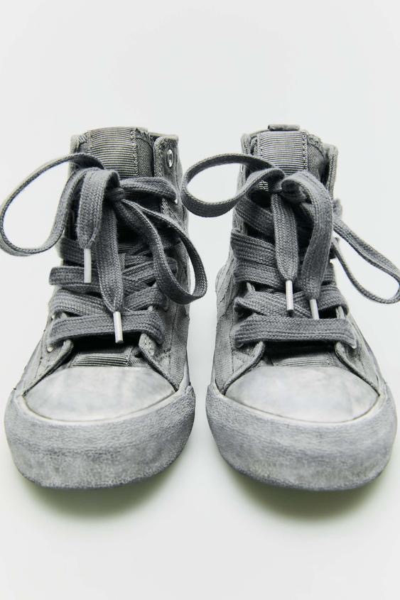 Baskets ZARA montantes style rétro pointure 29