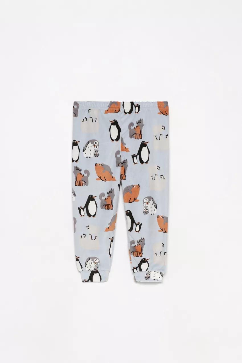 Pyjama lefties Pingouin en velours 18-24 mois 92cm