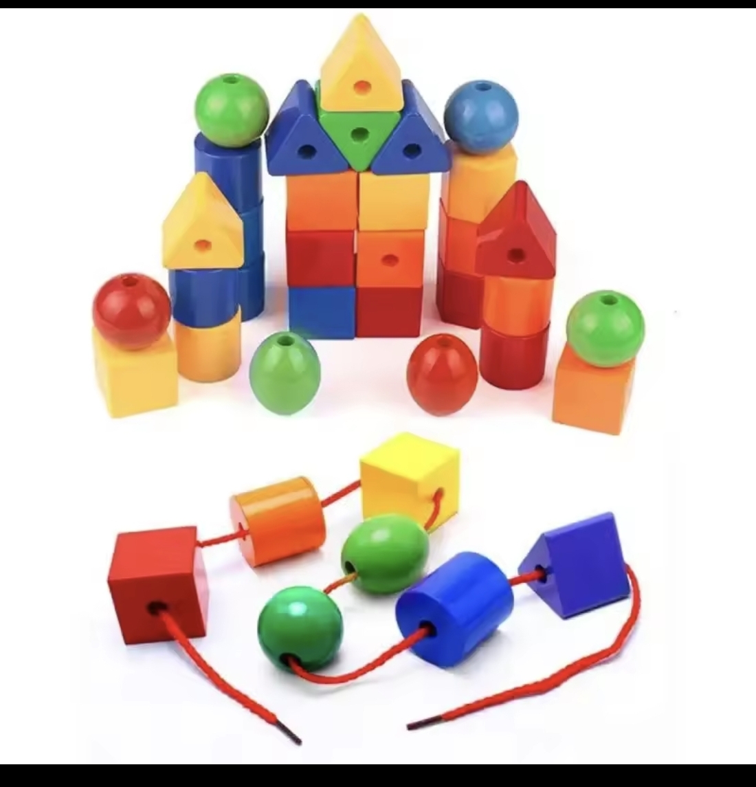 Jeux de perles et de laçage Montessori