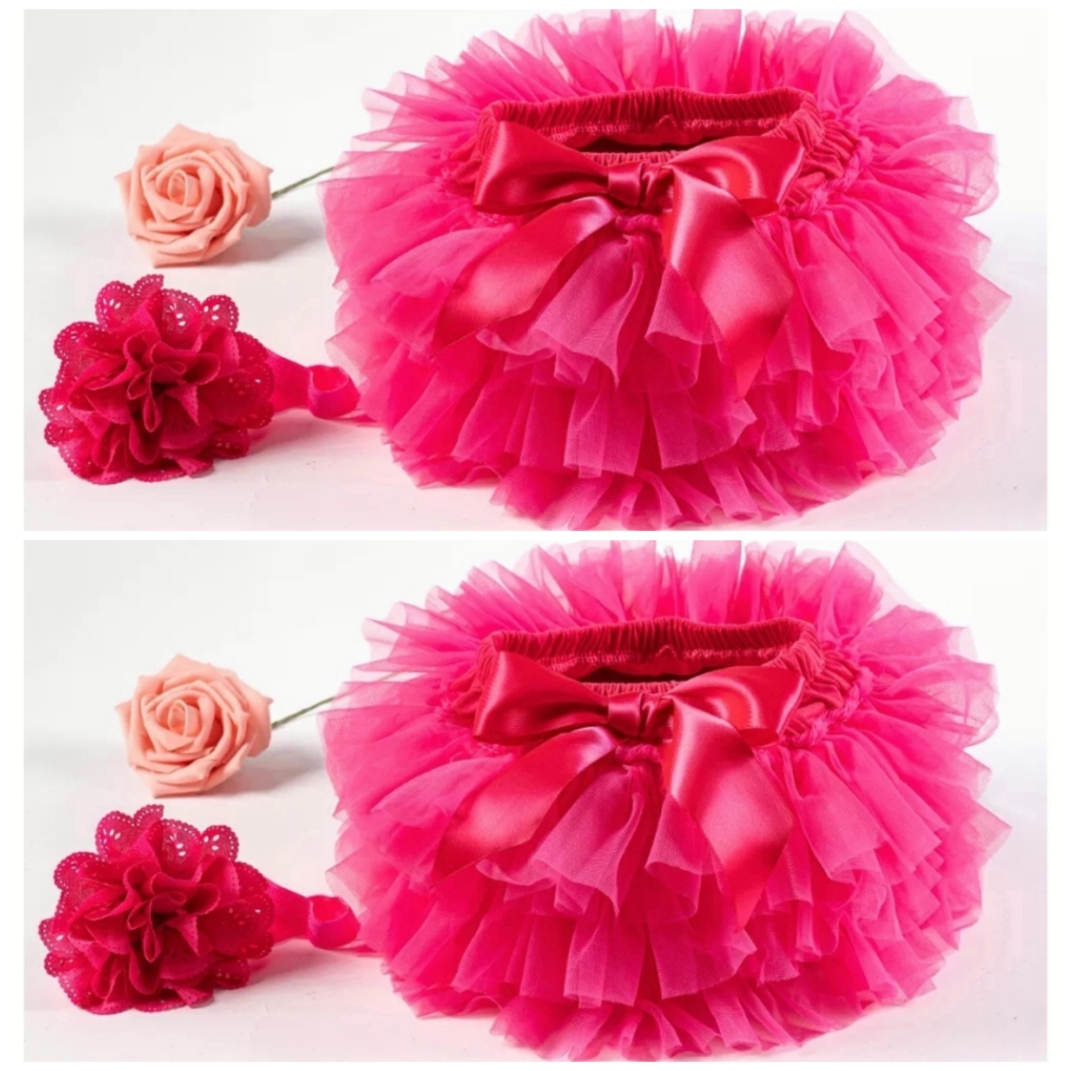 Superbe lot jupe tutu avec culotte intégrée+ bandeau cheveux assorti