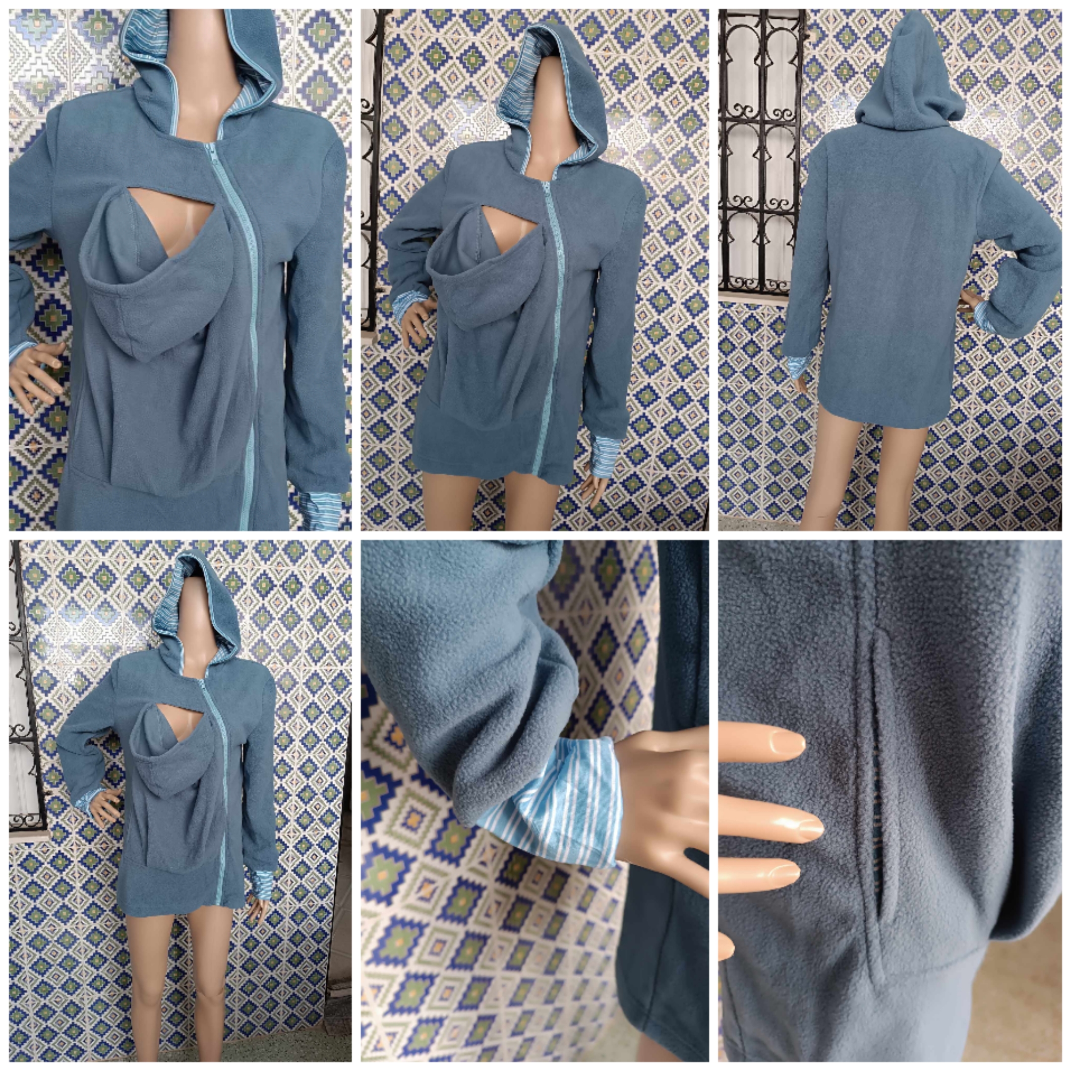 Superbe veste sweat maman pour protéger bébé du froid