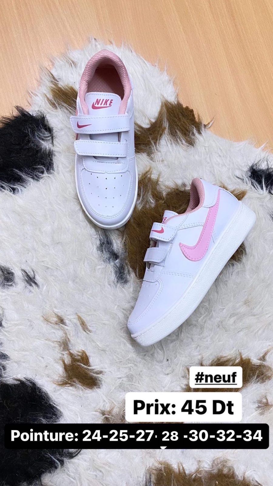 Basket blanc et rose neufs pointure 32 réf165