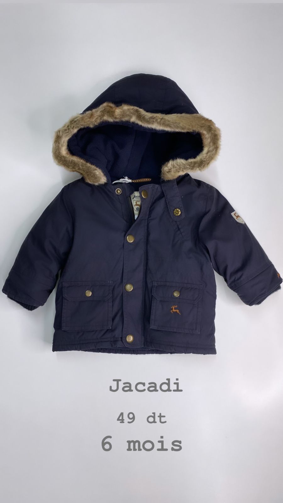 MANTEAU À CAPUCHE JACADI 6 MOIS RÉF88
