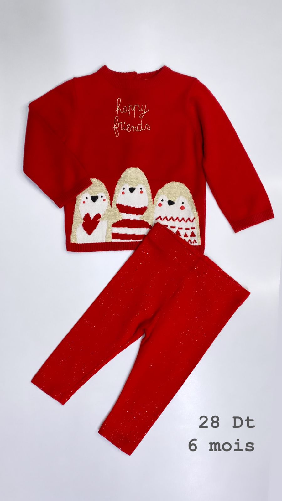 Tenue Noël Santa Christmas réveillon 6 mois Ref100