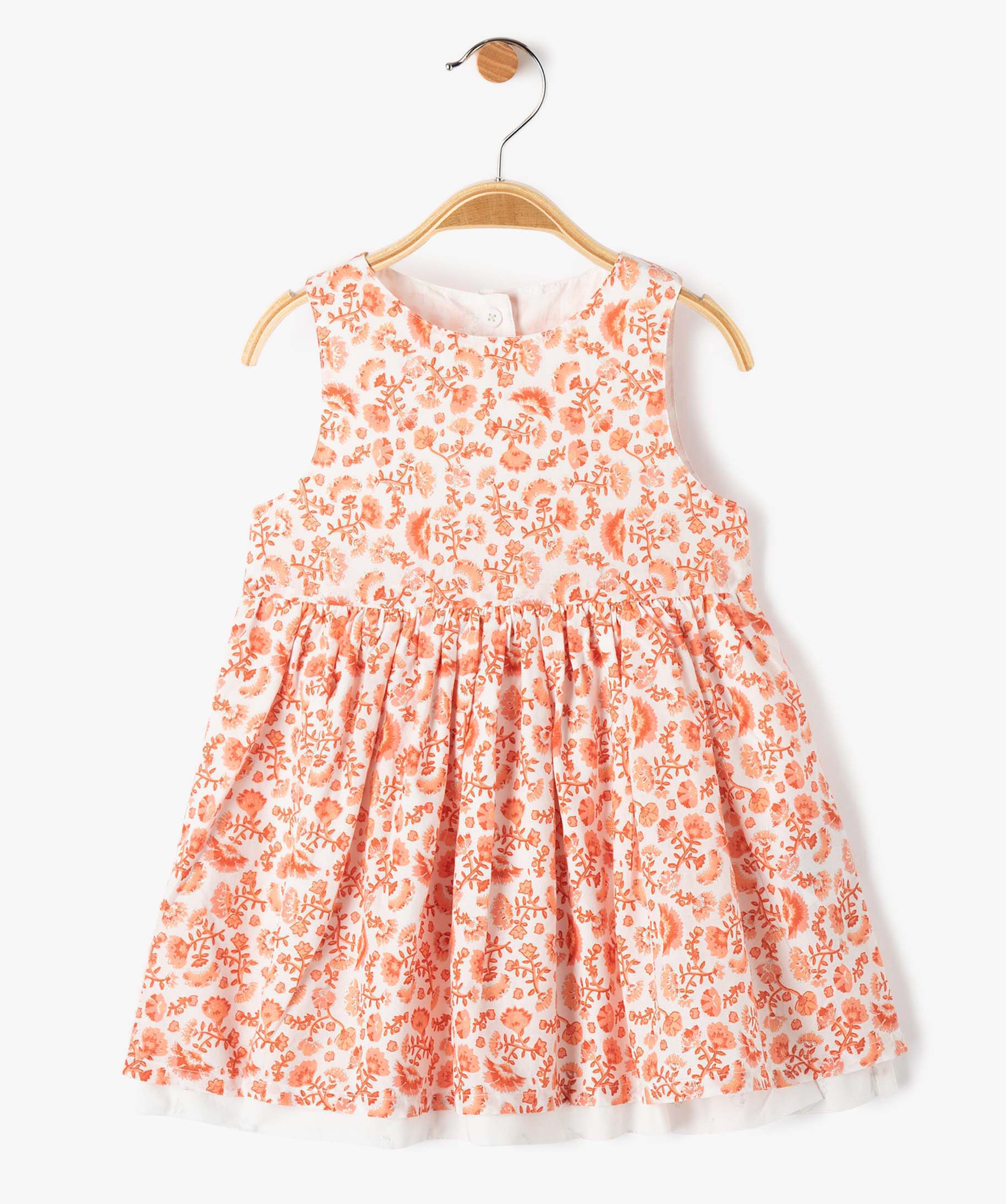 Robe à paillettes réversible bébé fille blanc GEMO 12-18 mois  Ref20/15