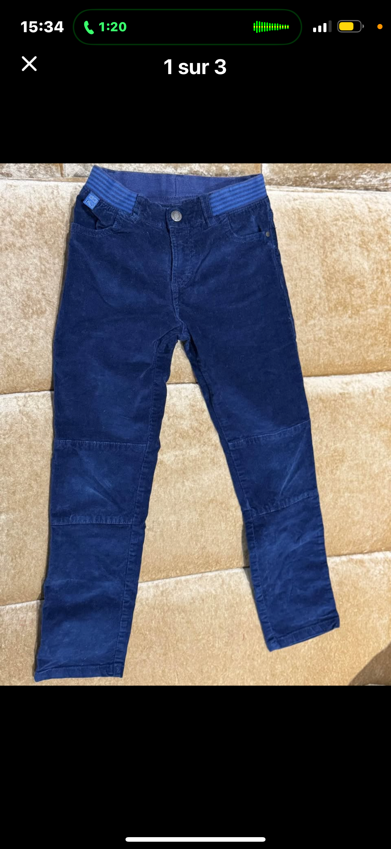 Pantalon en velour