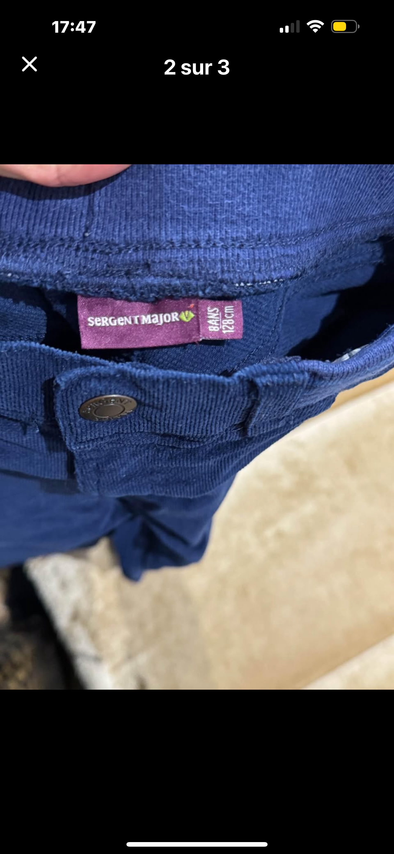 Pantalon en velour