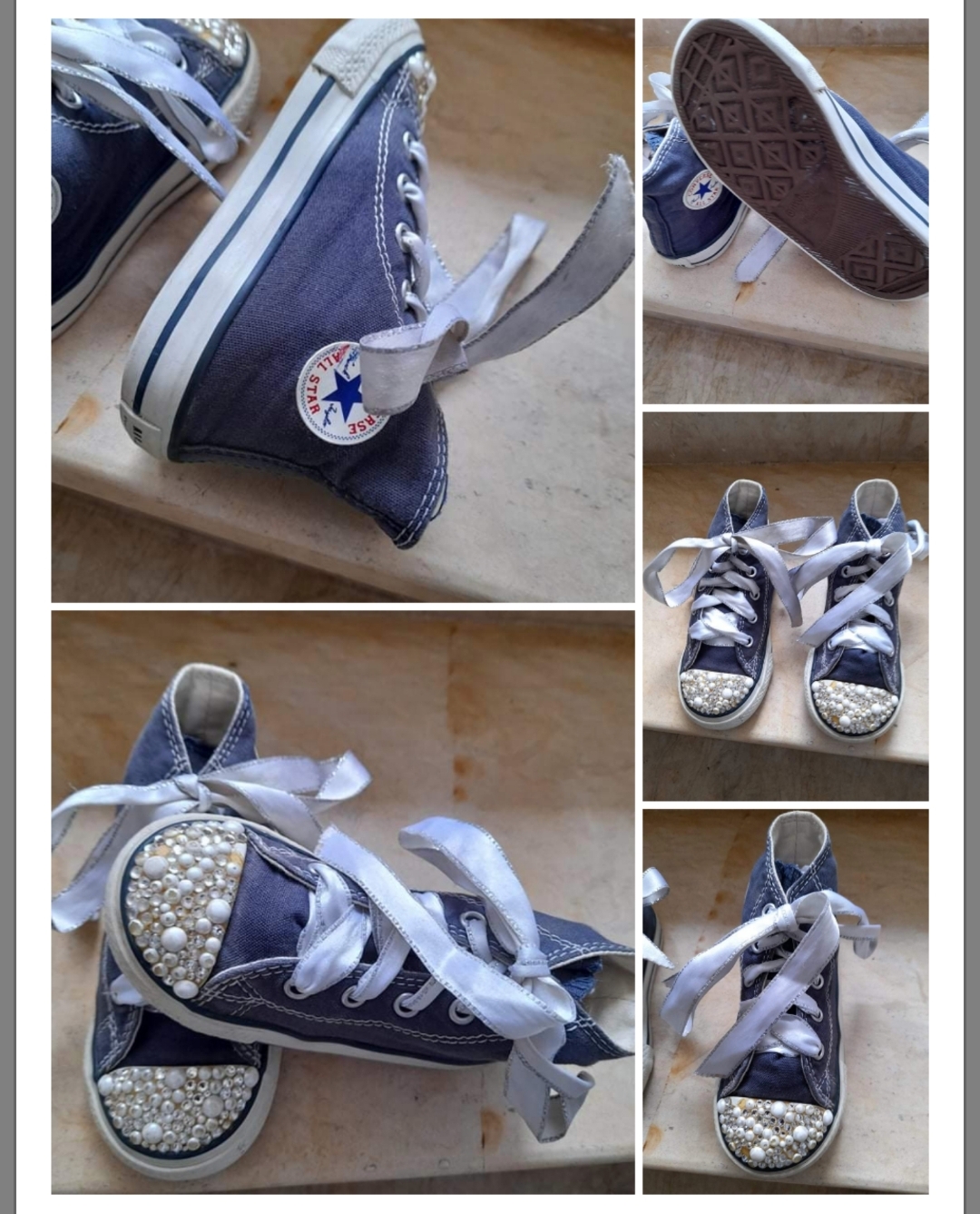 Pointure 24 .. véritables all stars avec perles